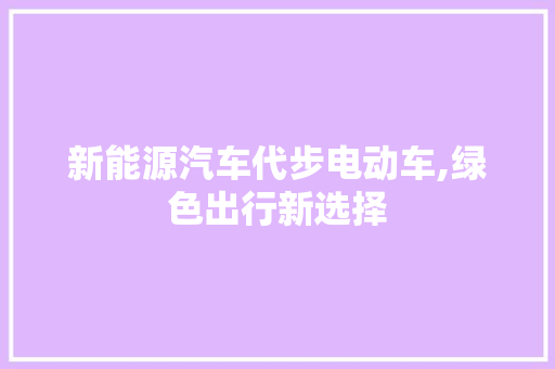 新能源汽车代步电动车,绿色出行新选择 变速箱配件