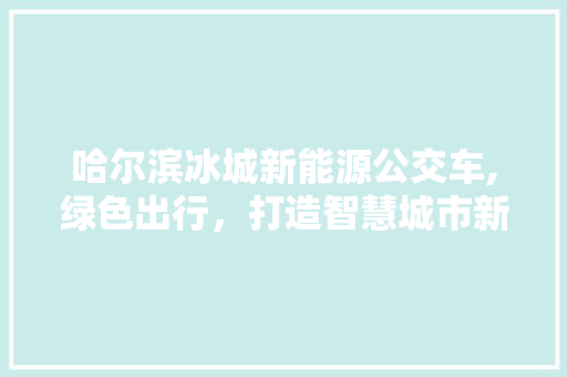哈尔滨冰城新能源公交车,绿色出行，打造智慧城市新名片 底盘配件
