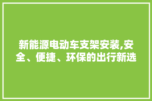 新能源电动车支架安装,安全、便捷、环保的出行新选择 底盘配件