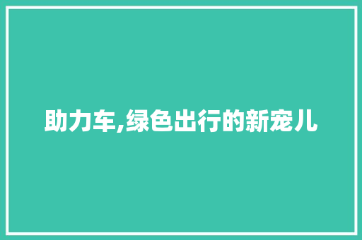 助力车,绿色出行的新宠儿