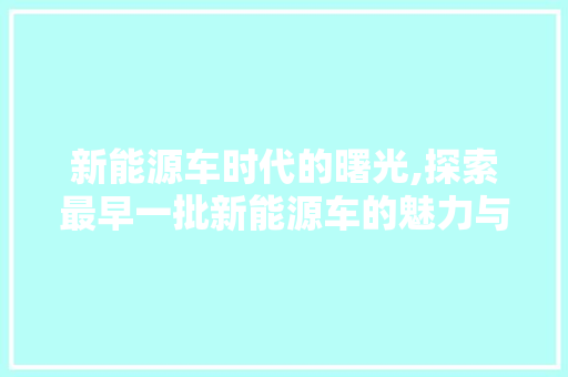 新能源车时代的曙光,探索最早一批新能源车的魅力与未来 车灯配件