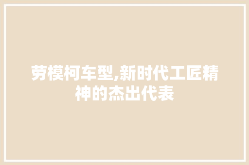 劳模柯车型,新时代工匠精神的杰出代表 车灯配件