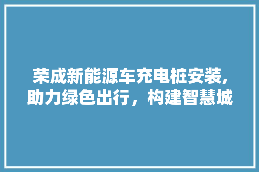荣成新能源车充电桩安装,助力绿色出行，构建智慧城市新格局