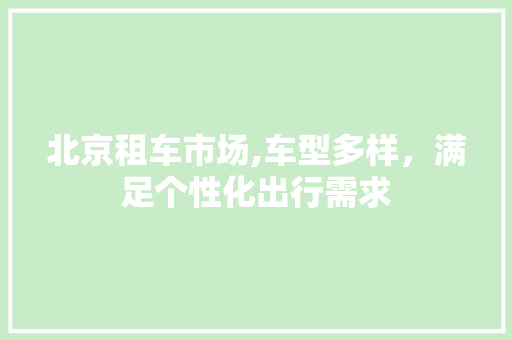 北京租车市场,车型多样，满足个性化出行需求