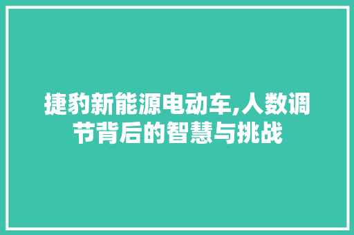 捷豹新能源电动车,人数调节背后的智慧与挑战