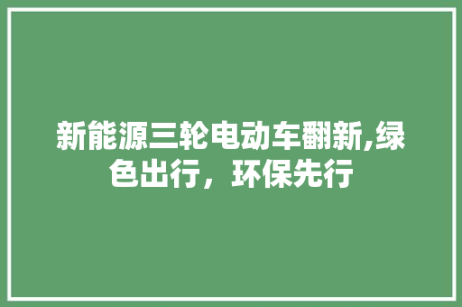 新能源三轮电动车翻新,绿色出行，环保先行 蓄电池配件