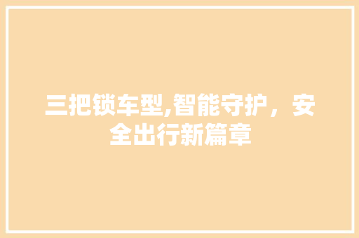 三把锁车型,智能守护，安全出行新篇章 车灯配件