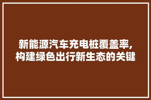 新能源汽车充电桩覆盖率,构建绿色出行新生态的关键一环