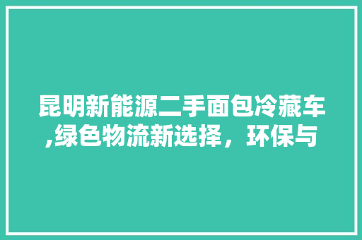 昆明新能源二手面包冷藏车,绿色物流新选择，环保与经济的完美融合