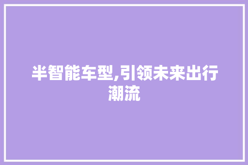 半智能车型,引领未来出行潮流 蓄电池配件