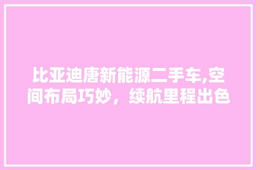 比亚迪唐新能源二手车,空间布局巧妙，续航里程出色，引领绿色出行新潮流