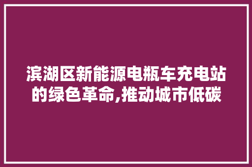 滨湖区新能源电瓶车充电站的绿色革命,推动城市低碳出行新篇章