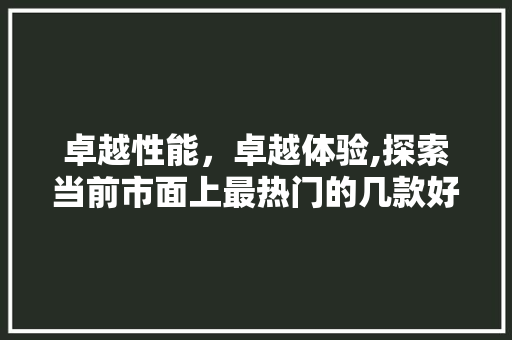 卓越性能，卓越体验,探索当前市面上最热门的几款好用车型