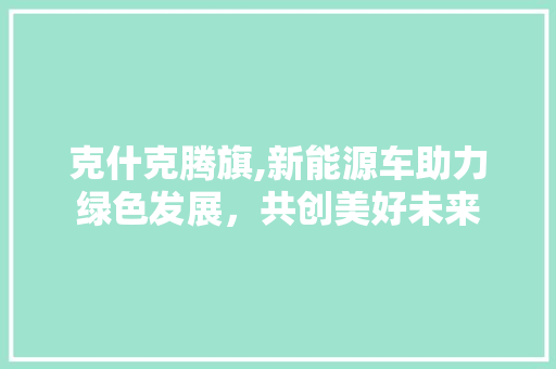 克什克腾旗,新能源车助力绿色发展，共创美好未来