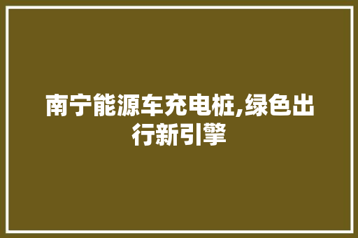 南宁能源车充电桩,绿色出行新引擎 蓄电池配件