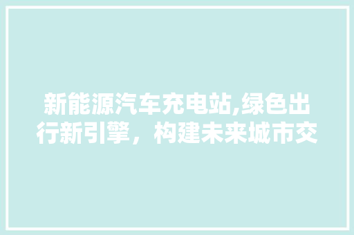 新能源汽车充电站,绿色出行新引擎，构建未来城市交通蓝图