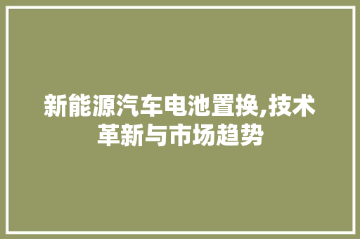 新能源汽车电池置换,技术革新与市场趋势
