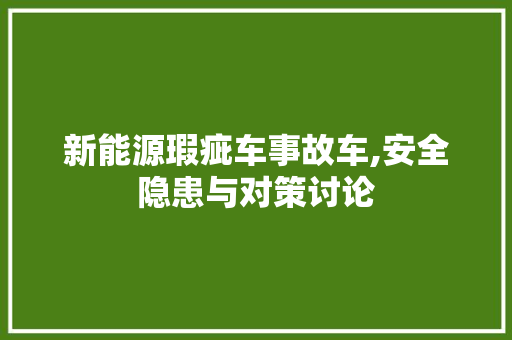 新能源瑕疵车事故车,安全隐患与对策讨论
