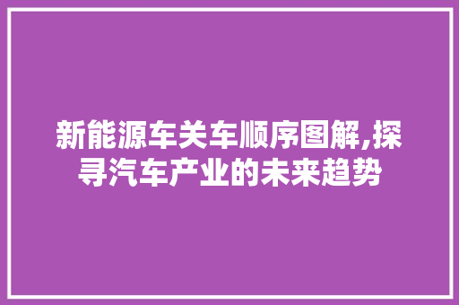 新能源车关车顺序图解,探寻汽车产业的未来趋势