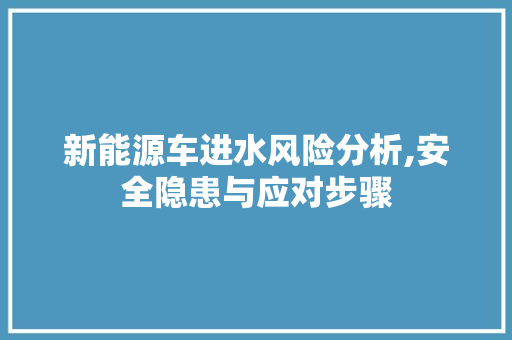 新能源车进水风险分析,安全隐患与应对步骤