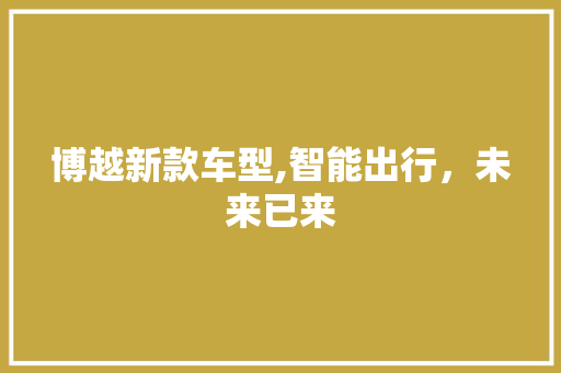 博越新款车型,智能出行，未来已来 新能源汽车