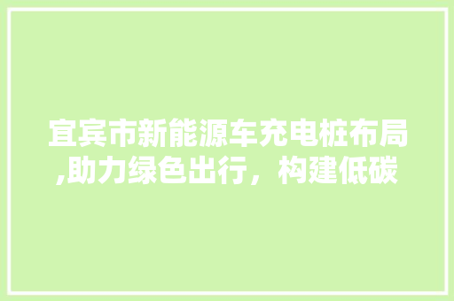宜宾市新能源车充电桩布局,助力绿色出行，构建低碳未来