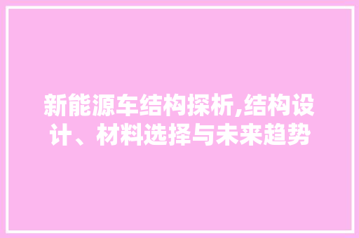 新能源车结构探析,结构设计、材料选择与未来趋势