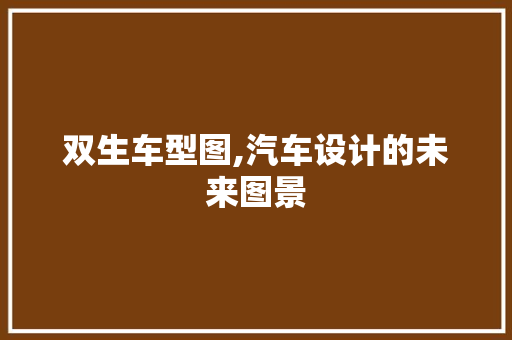 双生车型图,汽车设计的未来图景
