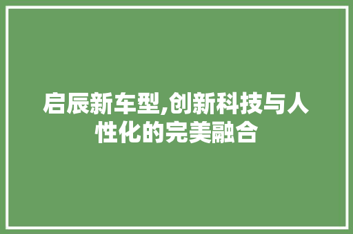 启辰新车型,创新科技与人性化的完美融合 发动机配件