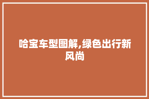 哈宝车型图解,绿色出行新风尚
