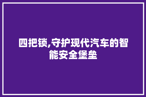 四把锁,守护现代汽车的智能安全堡垒