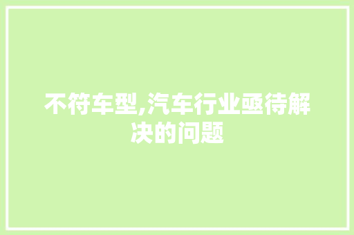 不符车型,汽车行业亟待解决的问题 蓄电池配件