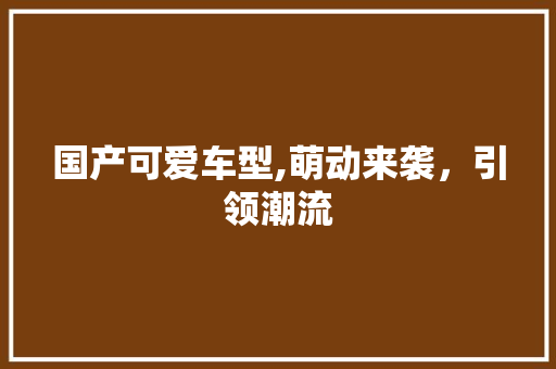 国产可爱车型,萌动来袭，引领潮流