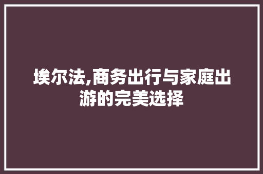 埃尔法,商务出行与家庭出游的完美选择