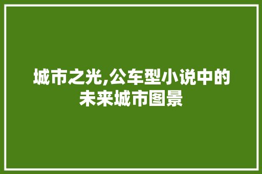 城市之光,公车型小说中的未来城市图景