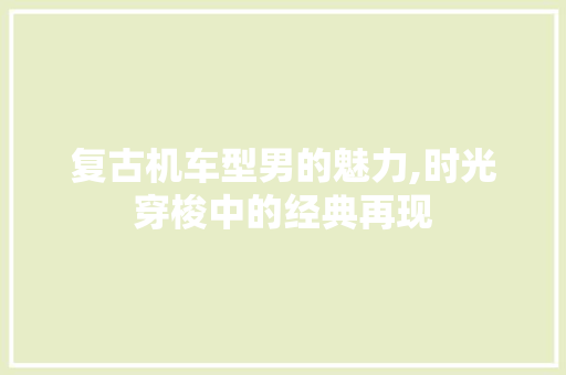复古机车型男的魅力,时光穿梭中的经典再现
