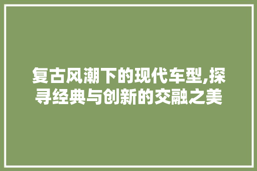 复古风潮下的现代车型,探寻经典与创新的交融之美